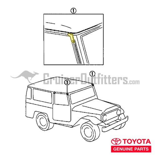 Weather Stripping - RH Side Door Packing - Fits 4x Series Land Cruiser Applications (WS65888)