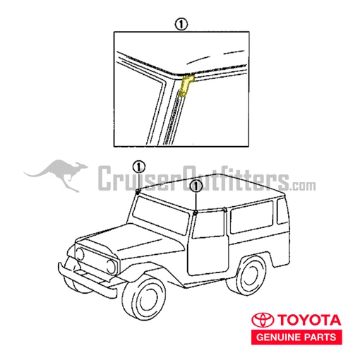 Weather Stripping - LH Side Door Packing - Fits 4x Series Land Cruiser Applications (WS65889)