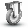 rigid 4" caster with classic grey Performa Rubber has a capacity up to 300 lbs.