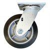 Swivel caster with 5" Performa Rubber wheel in matte black