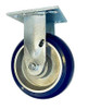 5x2" rigid caster with 1,000 lbs capacity and bright blue poly wheel on aluminum