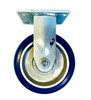 6" rigid caster with top plate and 1,200 lbs capacity blue poly wheel on aluminum