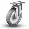 Swivel caster with 3.5" grey performa rubber wheel