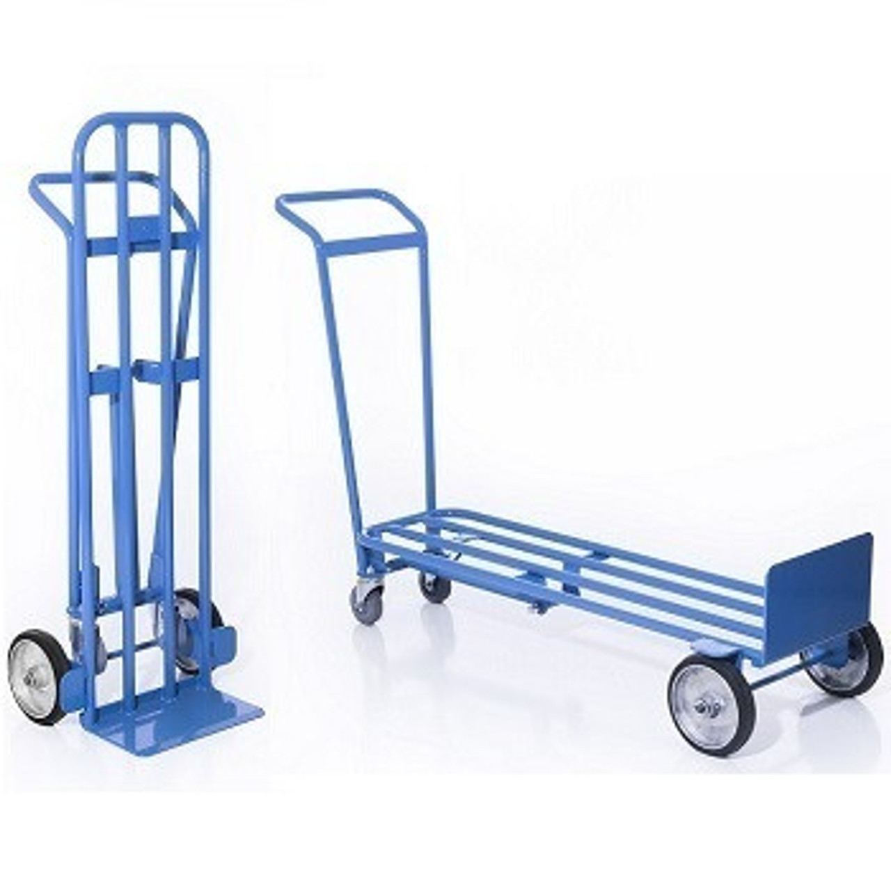 hand trucks, convertible hand trucks, dutro, steel, two way convertible blue steel