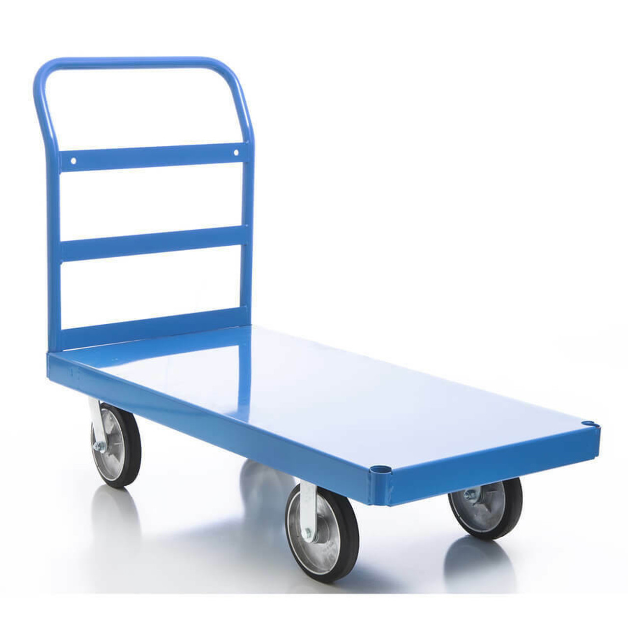 blue steel platform truck, 24' x 28" blue steel platform truck, 24' x 28"