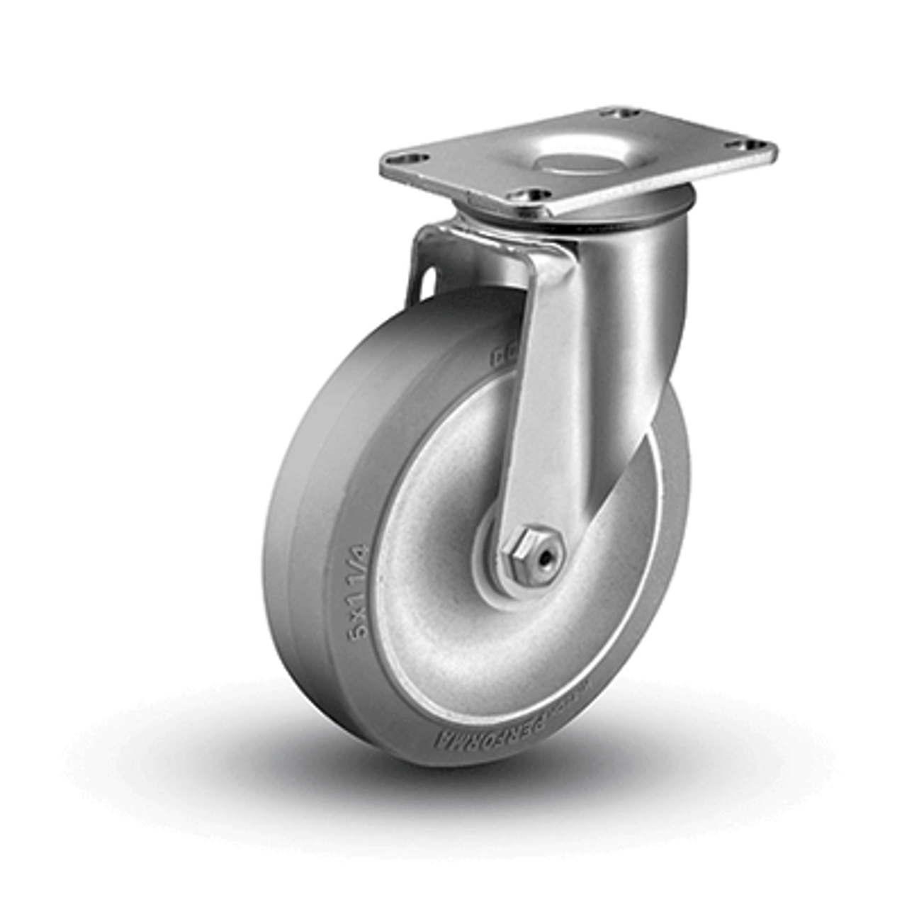 colson swivel caster with grey perform rubber wheel