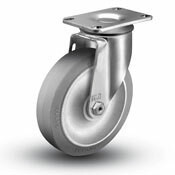 Swivel caster with 3.5" grey performa rubber wheel