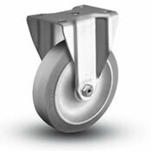 rigid 4" caster with classic grey Performa Rubber has a capacity up to 300 lbs.