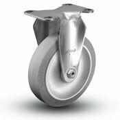 Stainless Steel 5x1 -1/4" Performa Rubber Rigid Caster