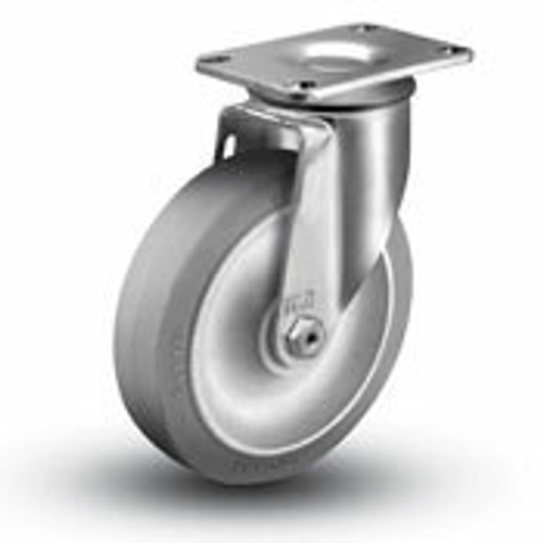 Swivel caster with 3.5" grey performa rubber wheel