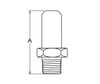 GLH H86040 Grease Fitting Bulk Loader Straight 1/8-27 NPT Steel Zinc Clear Pipe .34 Straight Check Ball OAL 1.25 Drive Hext Use with .34 Bulk Load Coupler