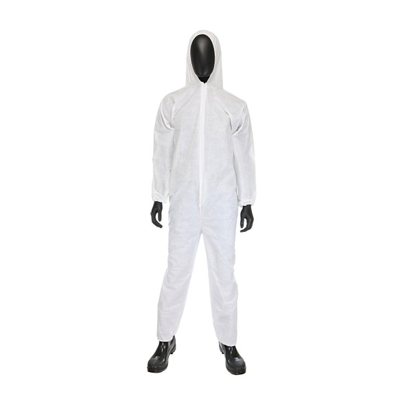 PIP C3856/2XL SMS Coverall with Hood Elastic Wrist & Ankle