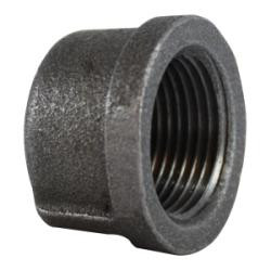 CCBPF 65473 Threaded Cap, 1/2 In, Malleable Iron, Black 65473