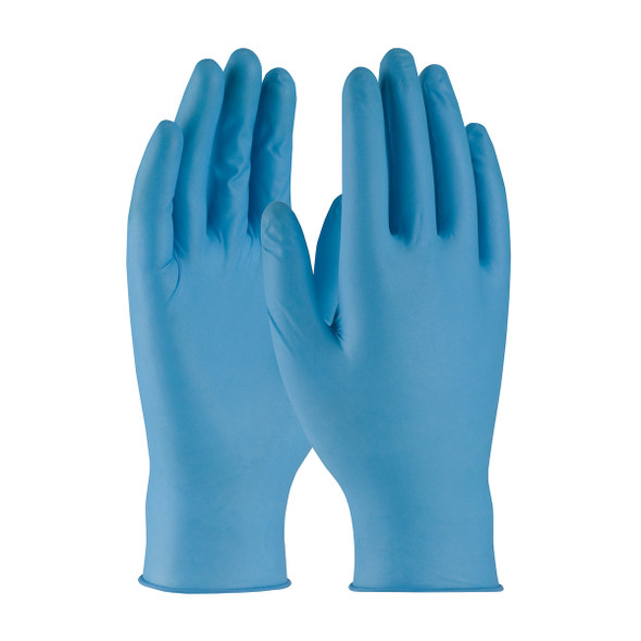 PIP 8BQF09XL Disposable Nitrile Glove, Powder Free with Textured Grip - 8 Mil Box of 50