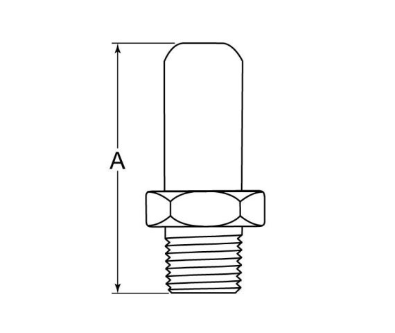 GLH H86040 Grease Fitting Bulk Loader Straight 1/8-27 NPT Steel Zinc Clear Pipe .34 Straight Check Ball OAL 1.25 Drive Hext Use with .34 Bulk Load Coupler