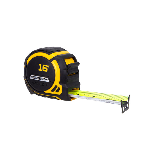 KMU 93416 Tape Measure Contractor TS Wide-Blade 1-1/4 in x 16 ft, Black/Yellow