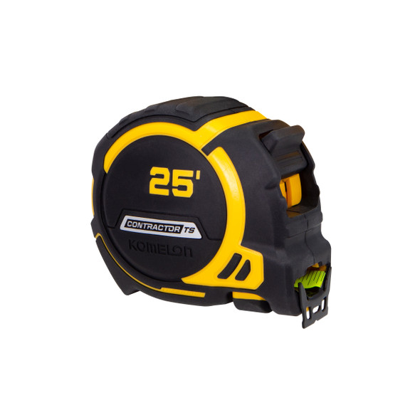 KMU 93425 Tape Measure Contractor TS Wide-Blade 1-1/4 in x 25 ft, Black/Yellow