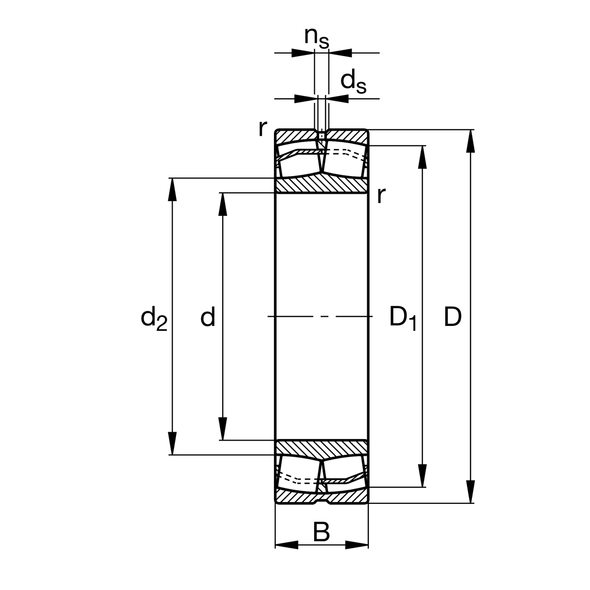 FAG 22208-E1-C3 Spherical Roller Bearing, Open, 40 X 80 X 23mm