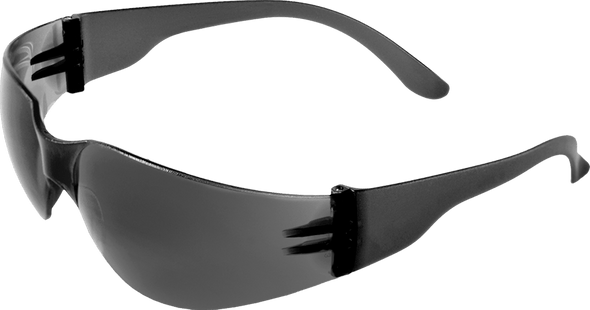 GLG BH133 Crystal Black temple, smoke lens safety glasses