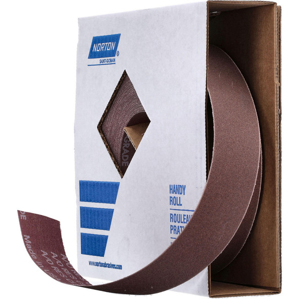 NOR 66261126295 2 In. x 50 Yd. Metalite Cloth Roll P180 Grit K225 AO