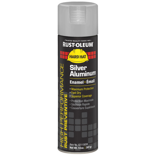 RUS V2115838 Paint,High Performance V2100 System Enamel Aerosol, 15 oz Can, Silver Aluminum, Metallic