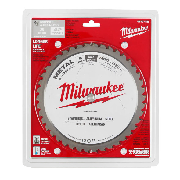 MKE 48-40-4515 Tool Endurance Carbide Circular Saw Blade, 8 in dia, 42 Teeth