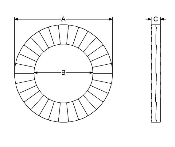 GLH DL-M10-0375 Disc Lock Washer 10MM Glued Pair 3/8" CS