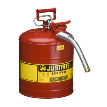 JRT 400-7250130 Type II AccuFlow™ Safety Can, Gas, 5 gal, Red, Includes 1 in OD Flexible Metal Hose