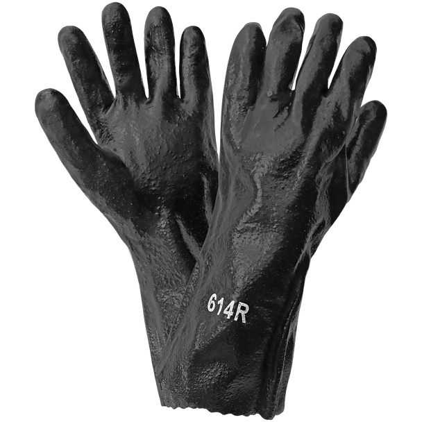 GLG 614R Glove Black PVC Rough Finish 14"