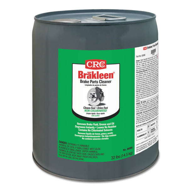 CRC 05086 Brake Parts Cleaner Brakleen 5 Gal Pail Solvent Odor Non-Chlorinated