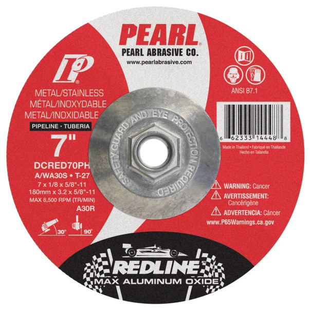 PRL DCRED70PH Pipeine Disc 7 x 1/8 x 5/8-11 Redline