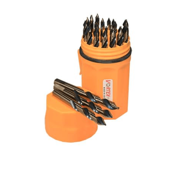 NMD 22913 Drill Bit Set Ultra Dex Vortex Point Mechanics Length 29 Piece Blaze Orange Case
