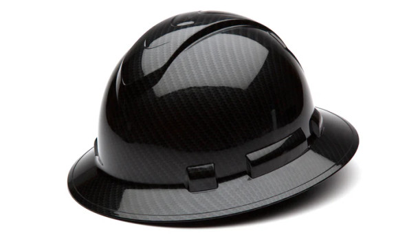 PYR HP54117S Hard Hat Ridgeline Cap Style 4 Pt Ratchet Suspension Graphite Pattern Shiny