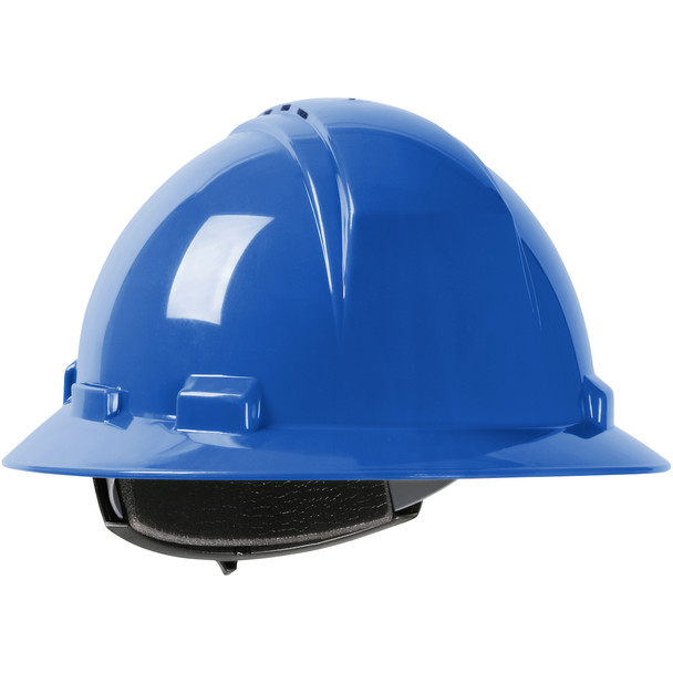 PIP 280-HP641RV-17 Hard Hat, Vented, Royal Blue, Full Brim Wheel Ratchet
