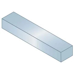 GLH 3103120375-12 Key Stock 5/16 in x 3/8 in x 1 ft Carbon Steel Zinc Clear Trivalent Undersize ASTM A29