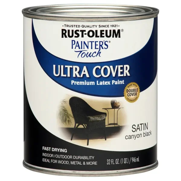 RUS 7946502 Paint, Satin, Quart, Canyon Black