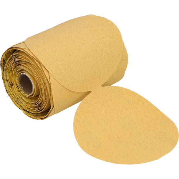 NOR 66261183806 PSA Sanding Disc Roll: 5 in Dia, Non-Vacuum, Aluminum Oxide, P80 Grit, C Wt Paper, A296