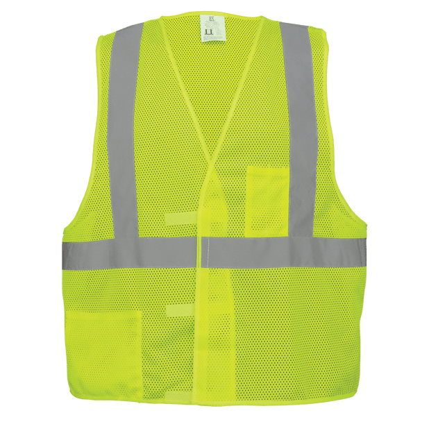GLG GLO-001V-2XL-3XL Safety Vest Hi Vis Class 2 Hook and Loop Economy