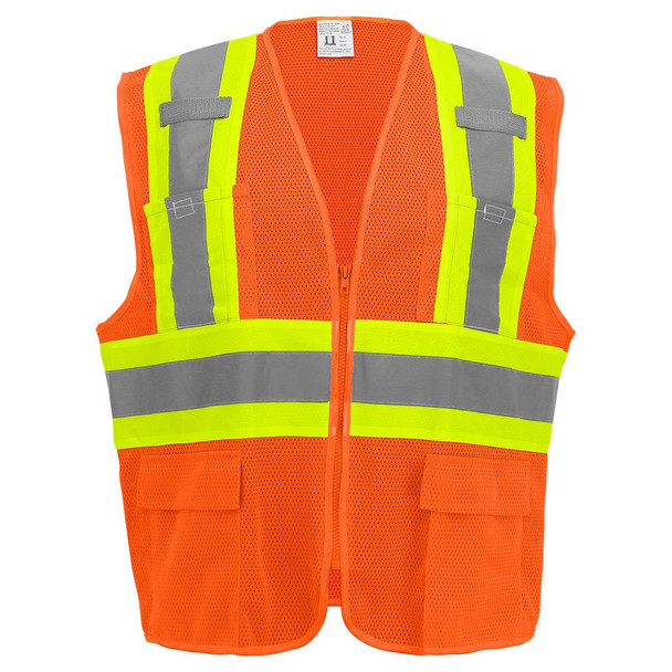 GLG GLO-0045XL Surveyors Vest Hi-Vis Orange