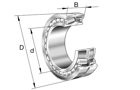 FAG 23936-S-MB-C3 Spherical Roller Bearing 180MM Straight Bore; 250MM Outside Diameter; 52MM Width; C3-Loose Clearance; Shaft Mount; Double Row of Spherical Roller Bearings; Bronze Cage Material; Open Enclosure; Relubricatable