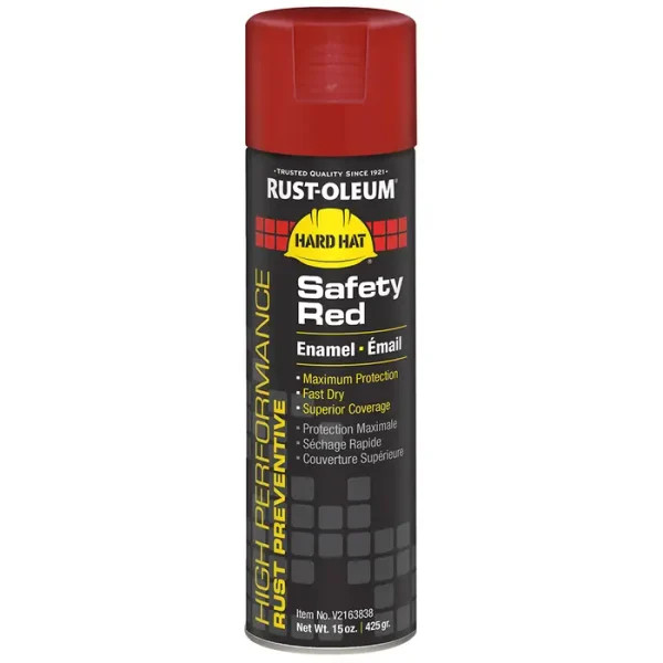 RUS V2163838 Rust Preventative Spray Paint, Safety Red, Gloss, 15 oz