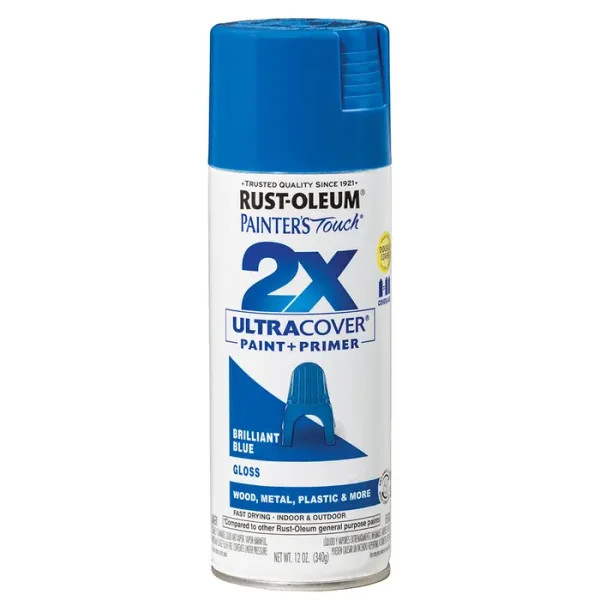 RUS 334027 Gloss Brilliant Blue General Purpose Spray Paint 12 oz.