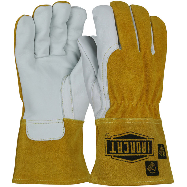 PIP 6243/XL AR Premium Top Grain Goatskin Leather MIG Welder's Glove with Split Cowhide Back and Para-Aramid Liner