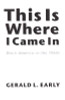 This Is Where I Came In: Black America in the 1960s