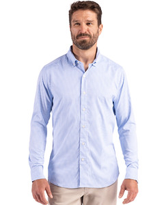Cutter & Buck Skyline Epic Confidence Recycled Gingham Mens Long Sleeve Dress Shirt - Atlas