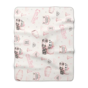 Concrete Mixer Trucks Sherpa Fleece Blanket - Pink
