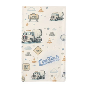 Concrete Mixer Truck Minky Sleeping Bag - Blue