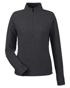 CTM Women's Spirit Textured Quarter-Zip Pullover