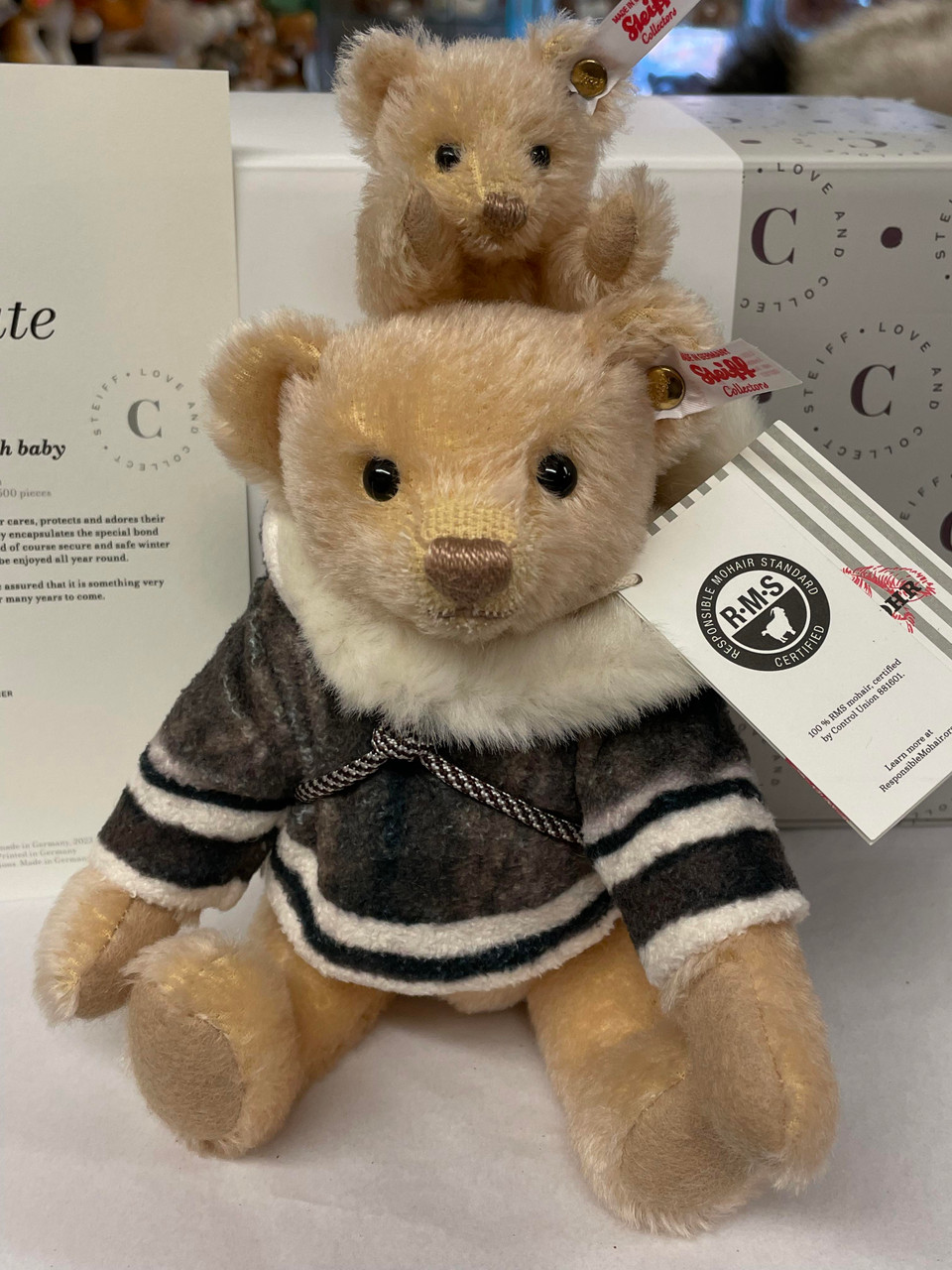 Steiff Mama with Baby Teddy Bear - 007569