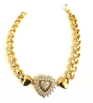 Lovely Heart elegant stainless steel bracelet for sophisticated ladies